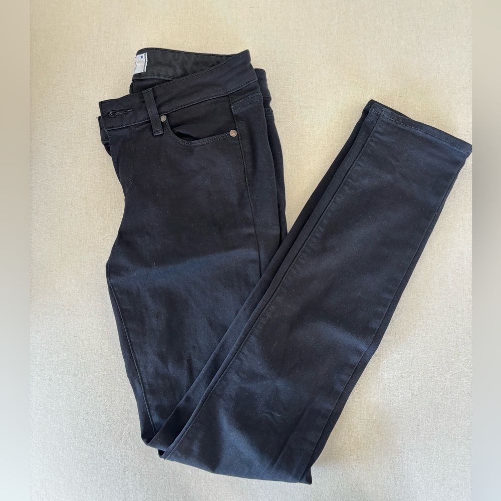 Paige skyline skinny black jeans 24